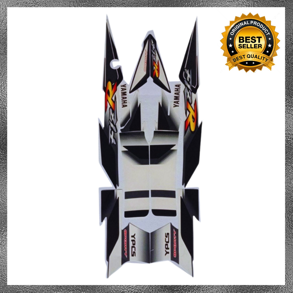 Yamaha F1ZR 2002 สีดํามาตรฐาน Striping สติกเกอร์ที่ดีที่สุด Yamaha F1ZR 2002 Body List Standard Stri