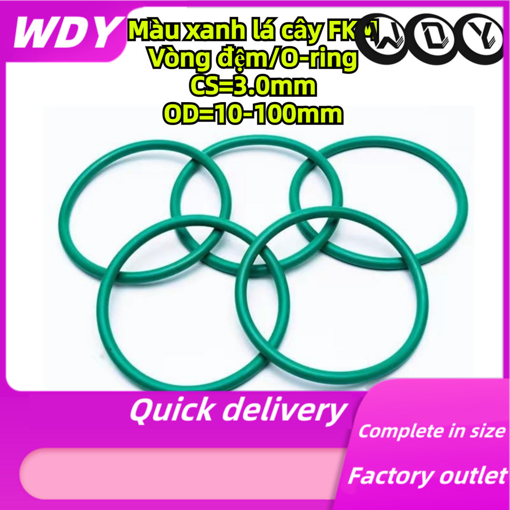 [SMY] CS3.0mm * OD9-100mm O-Ring สีเขียว O-Ring FKM แหวนปิดผนึก