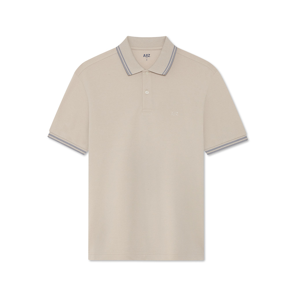 AIIZ (เอ ทู แซด) - เสื้อโปโลผู้ชาย ทอริ้วปลายปก
