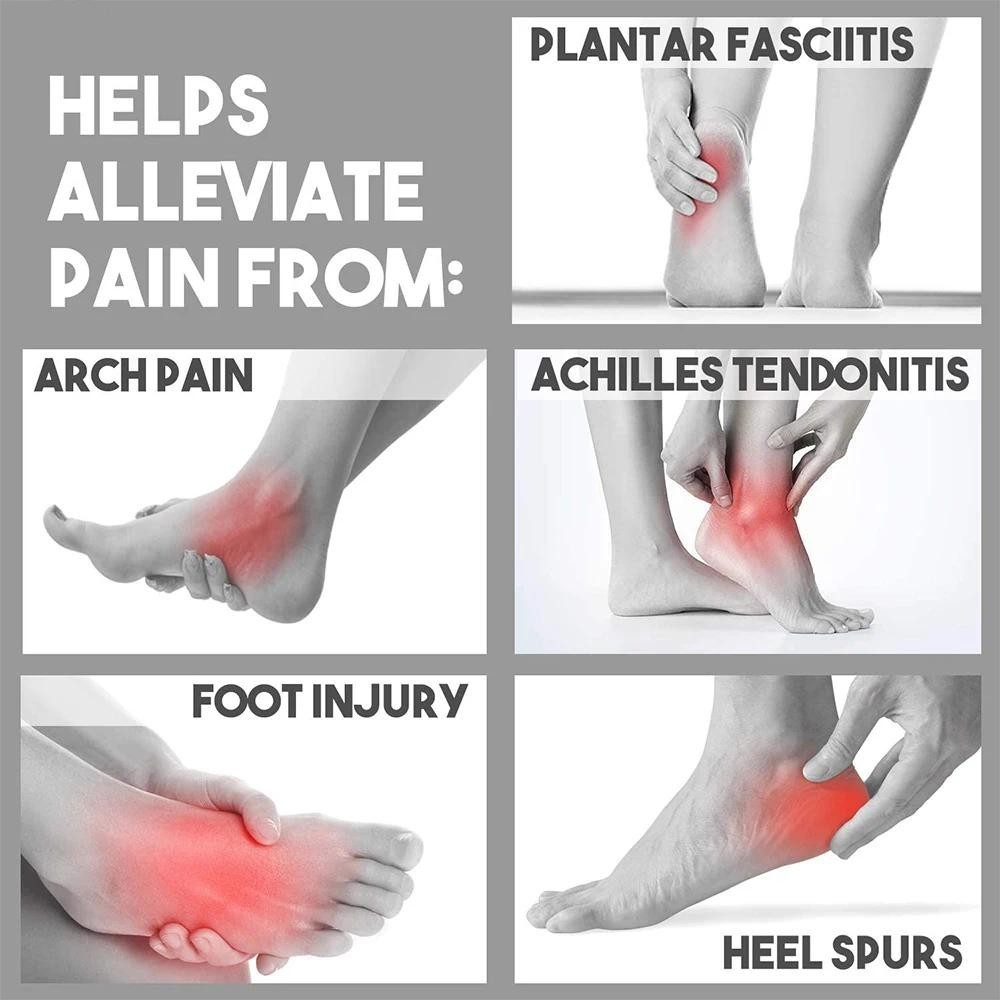 ปลอกบีบอัดข้อเท้า 1 คู่ - บรรเทาข้อต่อ Achilles TendonitisPlantar Fasciitis ถุงเท้าพร้อมการสนับสนุนอุ้งเท้าเท้า - รูปที่ 3