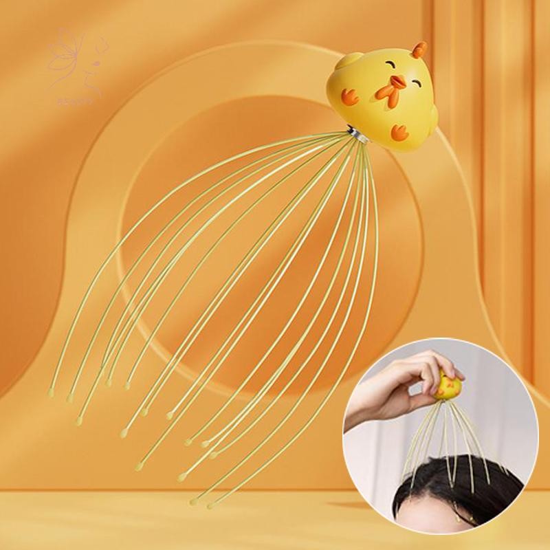 [maybeauty] เครื่องนวดหนังศีรษะพร้อม 16 กรงเล็บมือถือนวด Scratcher สําหรับผ่อนคลายผ่อนคลายลึกผมกระตุ้นและนวดบรรเทาความเครียด {TH}