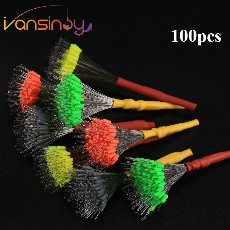 100 ชิ้น Space Beans สไตล์ใหม่ซิลิโคนกระจัดกระจาย Olive-Shaped Top Bean Rod เล็กน้อยล็อคถั่วตกปลาจํานวนมากคริสตัล Ultra-Tight Competitive Exc