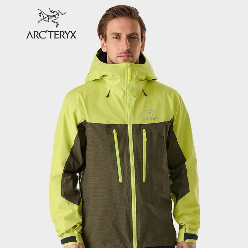 Arcteryx ปักโลโก้ ALPHA Jacket GORE-TEX Fabric Multi-Functional Windproof Hard Shell Jacket