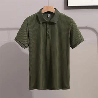 มี 8 สี เสื้อโปโลชาย เสื้อคอปกระบายอากาศได้ดี เกาหลีแฟชั่นฤดูร้อน เสื้อยืดผู้ชาย polo