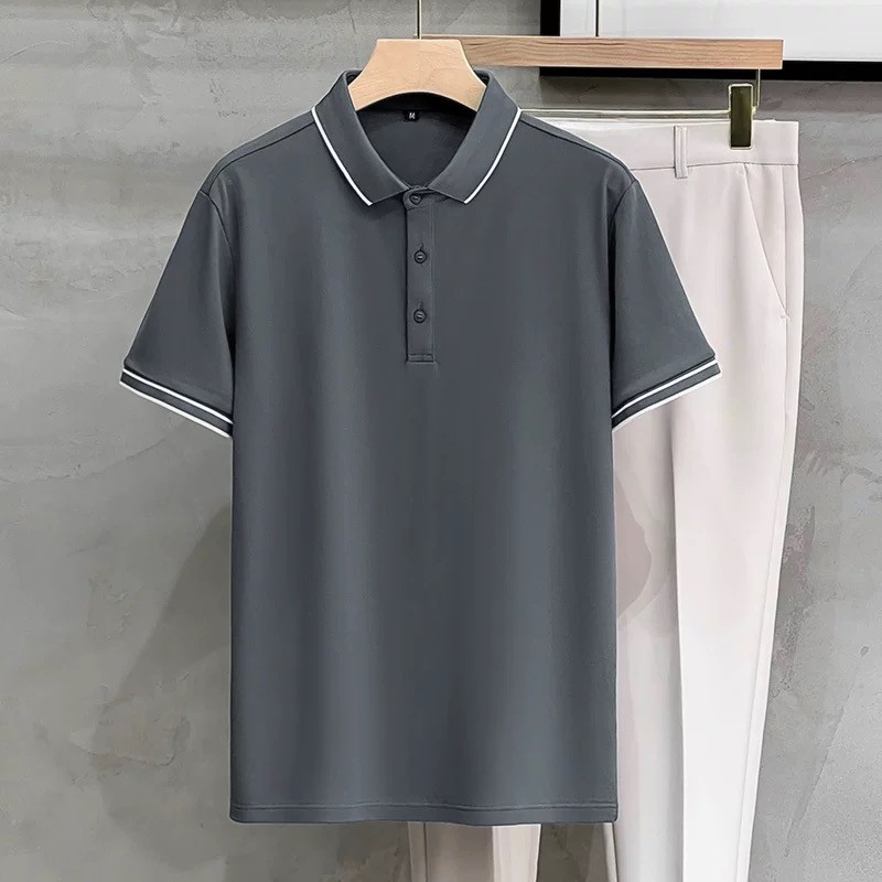 เสื้อโปโลชาย คอปก เกาหลีแฟชั่น แขนสั้น คอปก ชุดผู้ชาย เสื้อpolo
