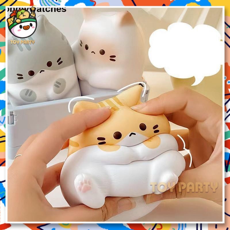【 24ชม ของเล่นแมว】 ของเล่นบีบอัดบีบของเล่นโกโก้แมวฟื้นตัวช้าบีบอัดบีบอัดสิ่งประดิษฐ์การ์ตูนน่ารัก Vent ของเล่น Kawaii แมวความเครียดบรรเทา S quishy ของเล่น