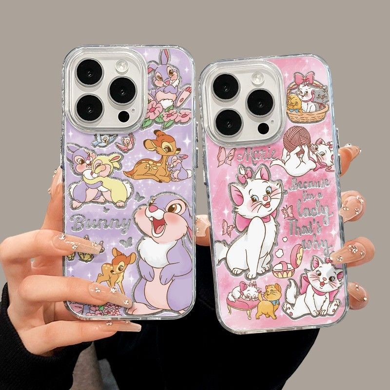 เหมาะสําหรับ IPhone 7 7plus 8 น่ารัก 8plus XS XR น่ารัก Little Mary Cat 11 12 13 ซิลิโคนเหลว Anti Drop ฝาครอบป้องกัน 14 15 16 Pro การ์ตูน Plus Promax เคสโทรศัพท์