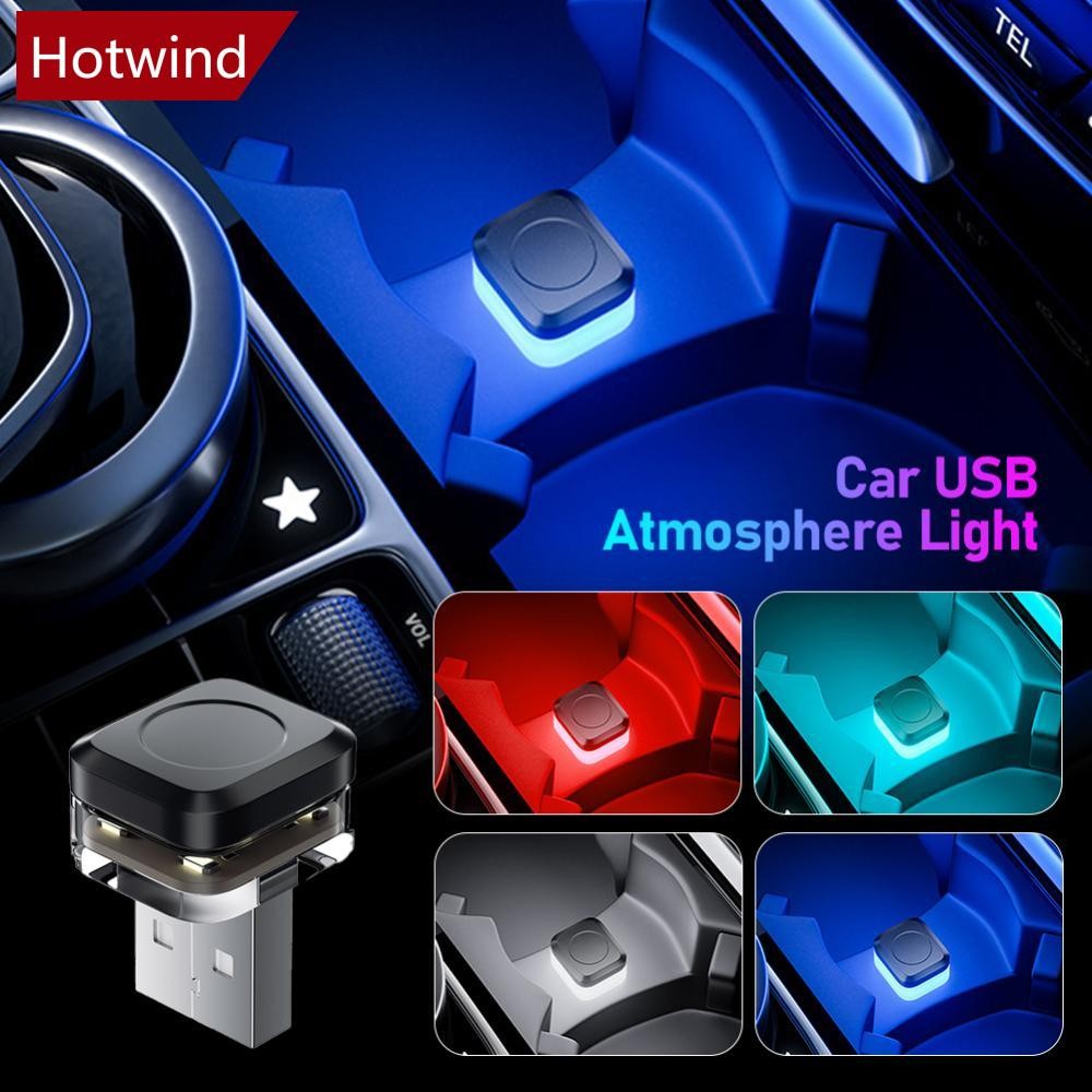 Hotwind USB ภายในรถ Ambient บรรยากาศไฟ LED สัญญาณไฟอัตโนมัติโคมไฟอ่านหนังสือตกแต่ง M9O7