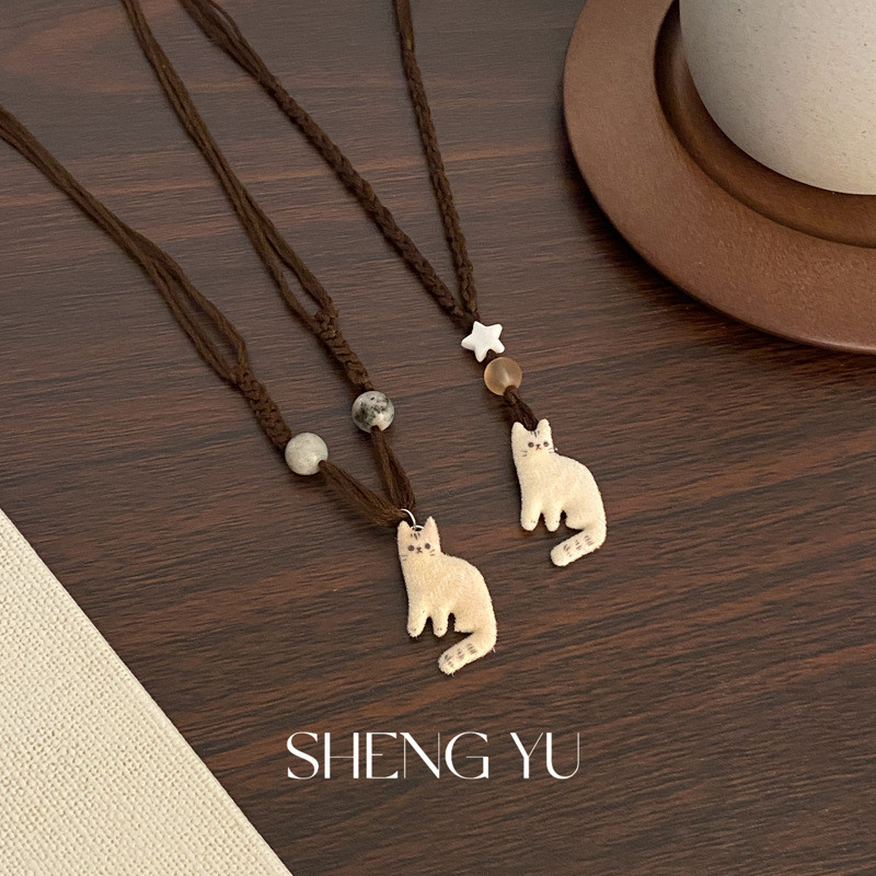 Juhsi สร้อยคอแมวน่ารักหญิงแฟชั่น Vintage Simple Collarbone Chain อุปกรณ์ของขวัญวันหยุด