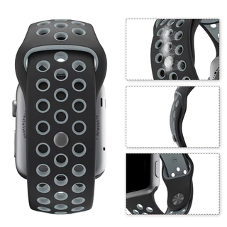 สายนาฬิกาซิลิโคนกีฬา Breathable Band สําหรับ Apple watch S10 42 46 มม.2 Iwatch Series 10 9 8 7 6 SE 5 4 49/45/44/42/41/40/38 มม.