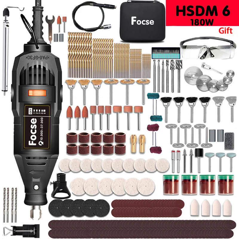 180W Power Electric Mini Drill Engraver Rotary Tool Polishing Grinder Variable Speed Dremel Engravin