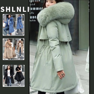 ฤดูใบไม้ร่วงและฤดูหนาวของผู้หญิงยาวขนาดใหญ่ขนปกกํามะหยี่บางพ…