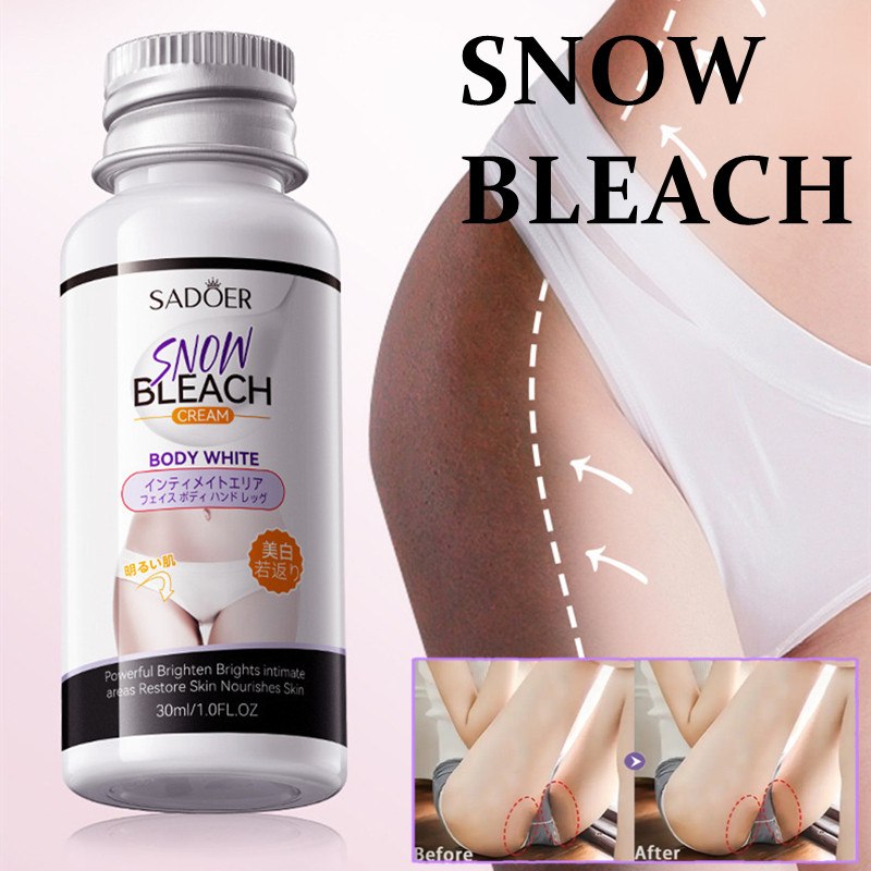 Sadoer Snow Bleach Cream Bikini Whitening Private Part Whitening เข่าและข้อศอกไวท์เทนนิ่ง 30ml