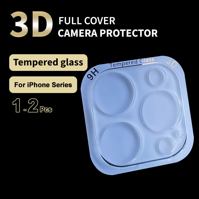 [1-2 ชิ้น] 3Dคลุมทั้งหมดฟิล์มกระจกนิรภัยHDกล้องป้องกันฟิล์ม สําหรับ iphone 16 Pro Max 15 Plus 14 13 Mini 12 11