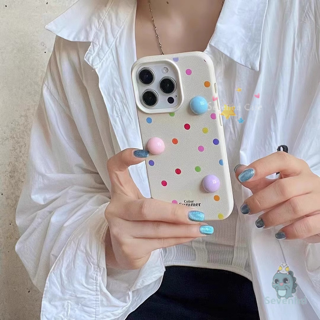 ปลอกสําหรับ iPhone 11 16 15 14 13 12 Pro Max XR X XS 8 7 6 6s Plus สีสัน Bot ตลกอินเทรนด์กรณี + 3D DIY ตุ๊กตาลิ้นจี่รูปแบบ Ultra Thin Creative Soft Touch เคสโทรศัพท์