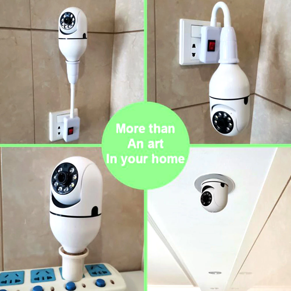 กล้องวงจรปิด WiFi 360 Panoramic Bulb Camera 1080P thumbnail 9