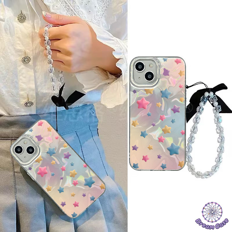 แฟชั่นเต็มหน้าจอ ที่มีสีสันดาวคลื่นน้ำอ่อน เคส IPhone 11 16 15 13 12 14 Pro Max 7Plus X XS Max XR 14 7 15 6s 16 Plus SE