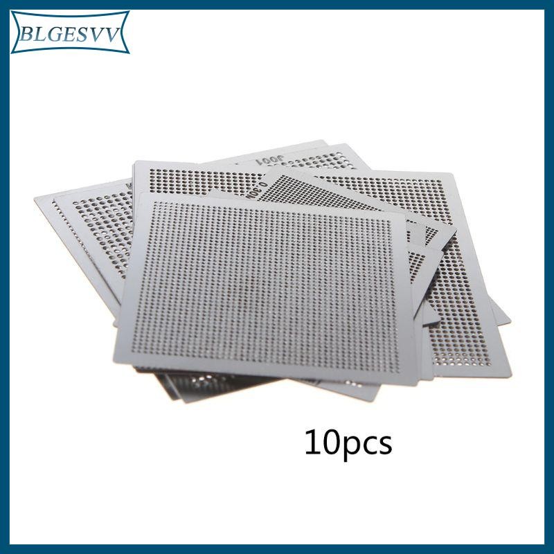 Blg 10 ชิ้นชุด BGA Reballing Universal Stencil Template Kit สําหรับคอมพิวเตอร์ชิป IC Part