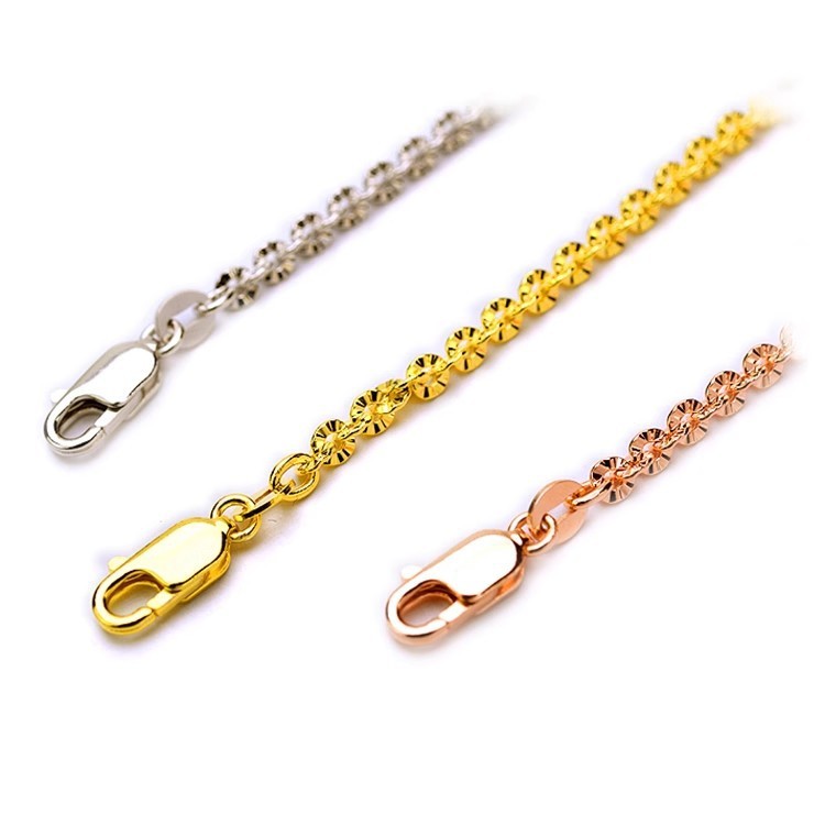 สร้อยคอมีย์ S925 ชุบทอง 18K แบบ Gypsophila ขนาด 2.5-3 มม. ยอดนิยม