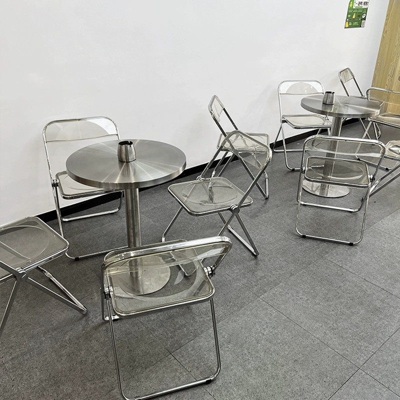 โต๊ะสแตนเลส ทรงกลม (ปัดแแบบด้านป้องกันการเป็นลอยได้ดี) / Stainless steel table โต๊ะสแตนเลสทรงสี่เหลี่ยม โต๊ะร้านชานม - รูปที่ 3