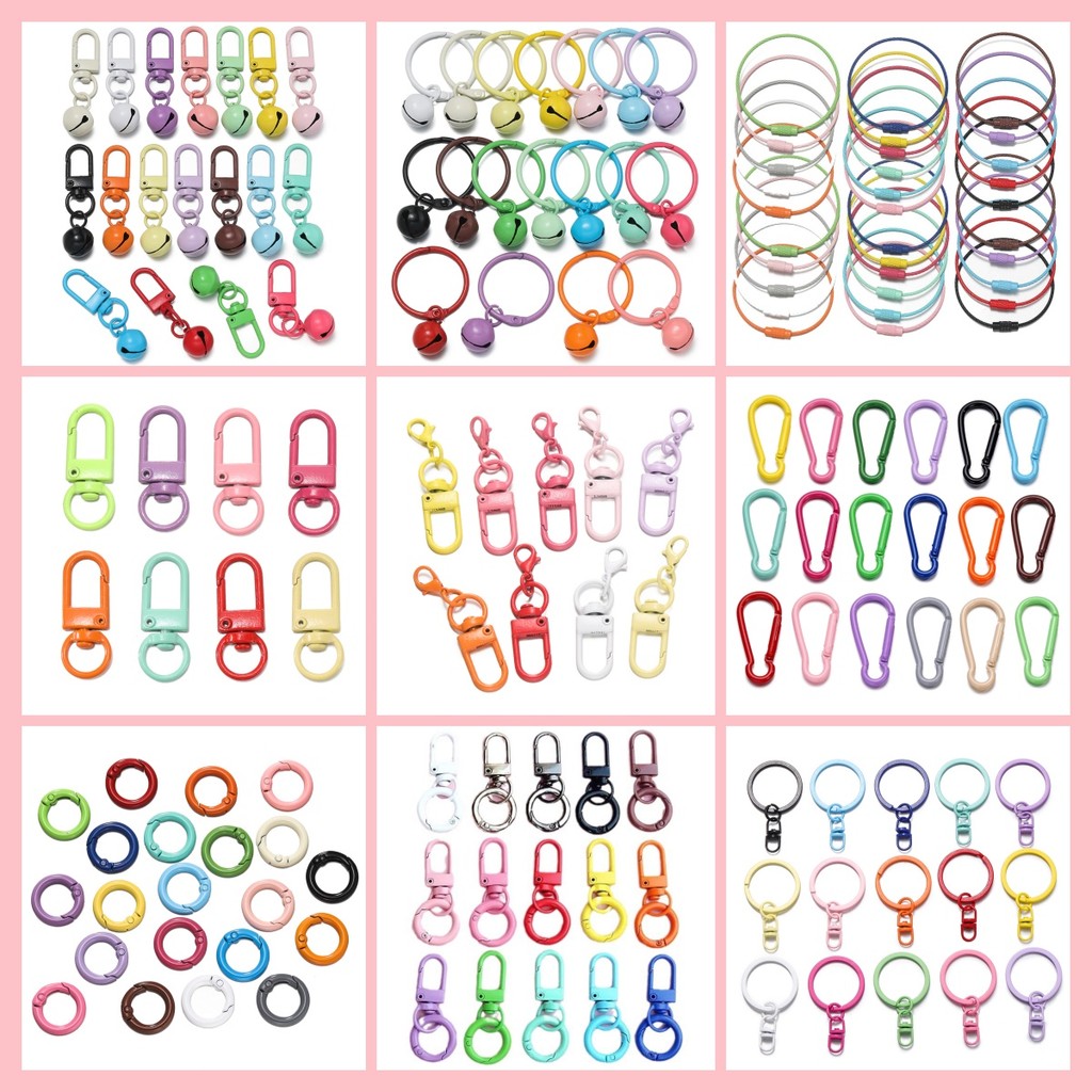 St.kunkka 10/1 ชิ้น Key แหวนกุ้งก้ามกรามพวงกุญแจโลหะ Bell แยกแหวน Keyfob Charm สําหรับกระเป๋าเครื่องประดับทํา