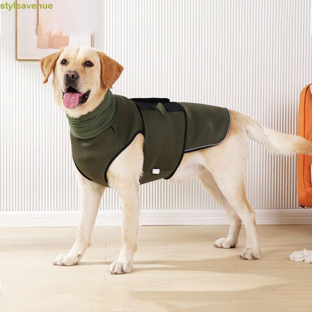 STYLEAVENUE สุนัขความวิตกกังวลเสื้อกั๊ก,Windproof Warm Dogs Calming Jacket,สุนัข Calming Wrap ยืดหยุ่นปรับสะท้อนแสงสุนัข Soothing เสื้อผ้า Rainy Day