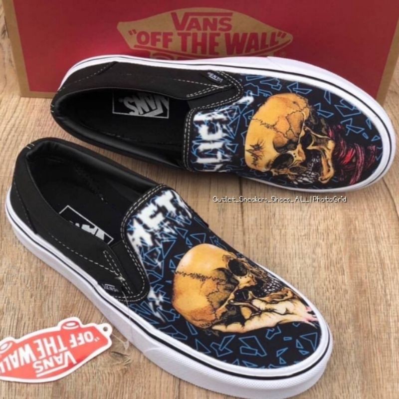 VANS X Metallica SLIP ON unisex Shoes จัดส่งฟรี