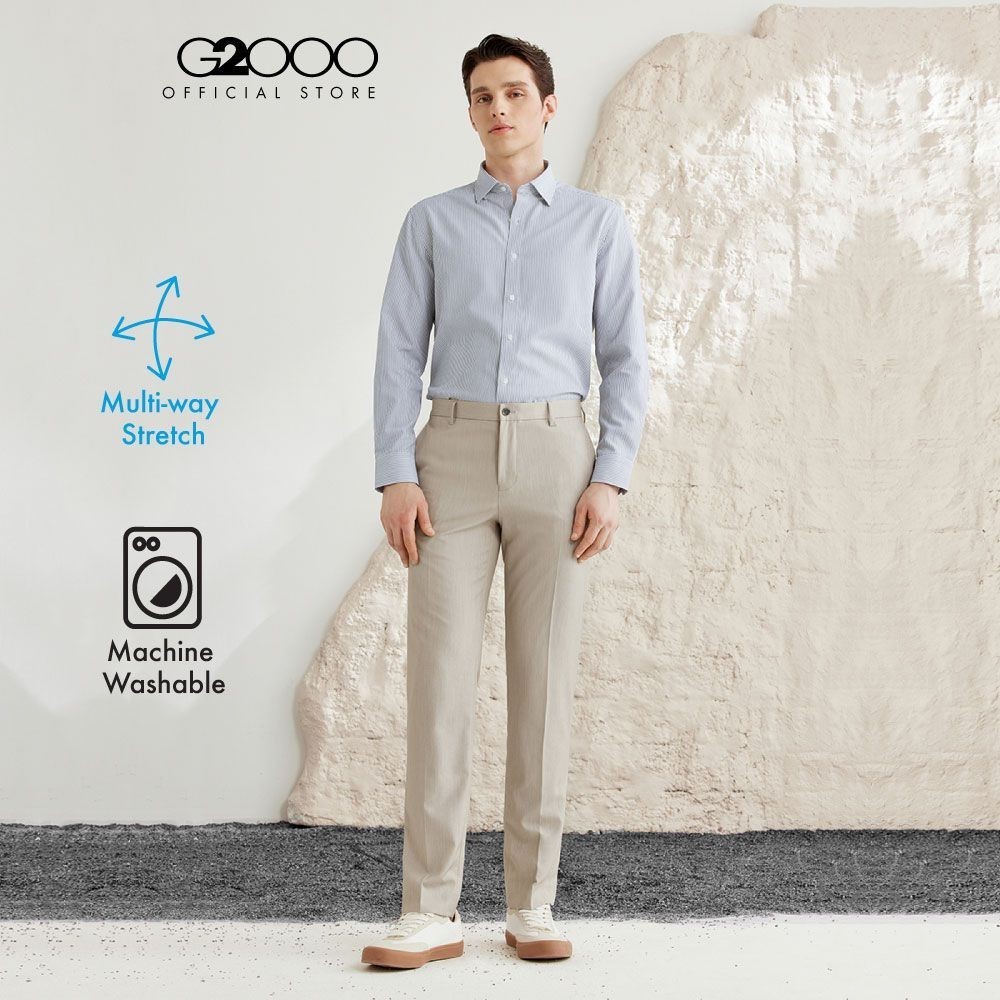 G2000 กางเกงสูทสำหรับผู้ชาย ทรง Smart Fit รุ่น 4115311212 BEIGE