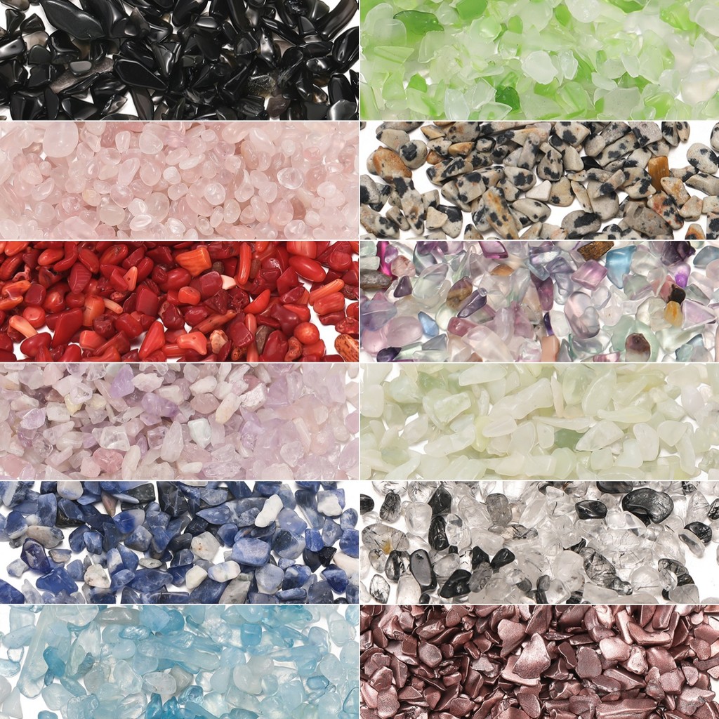 St.kunkka 20/50g กรวดธรรมชาติสีสันสดใสไม่มีรูพรุนหินธรรมชาติสําหรับตกแต่งถังปลา