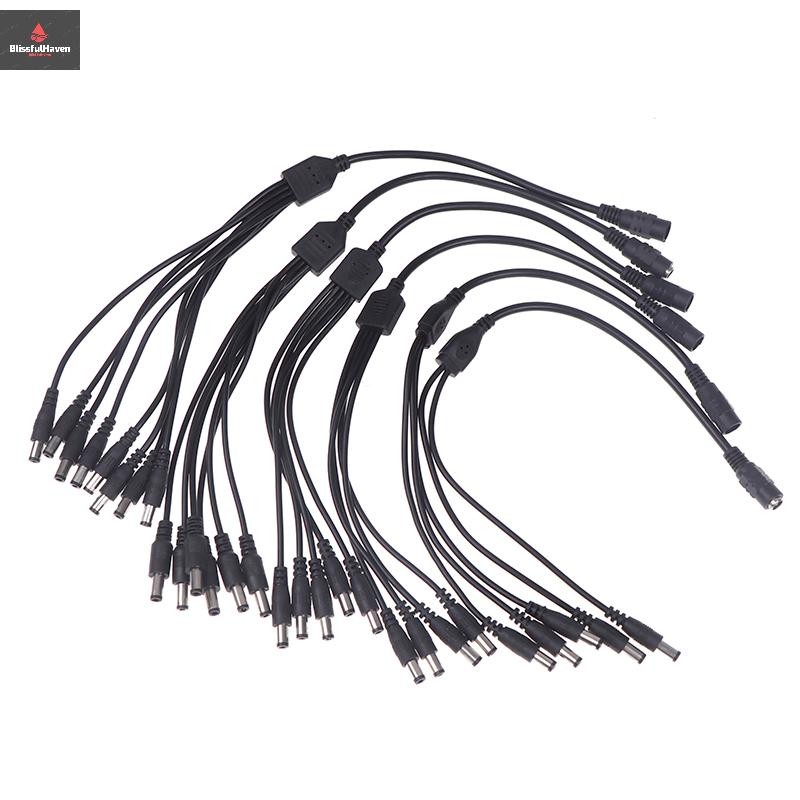 Cod 1 PC กล้องวงจรปิดความปลอดภัยกล้อง 1 DC หญิง 2/3/4/5/6/8 ชายปลั๊กสายไฟอะแดปเตอร์ Connector Supply Splitter สายสําหรับ LED Strip ใหม่