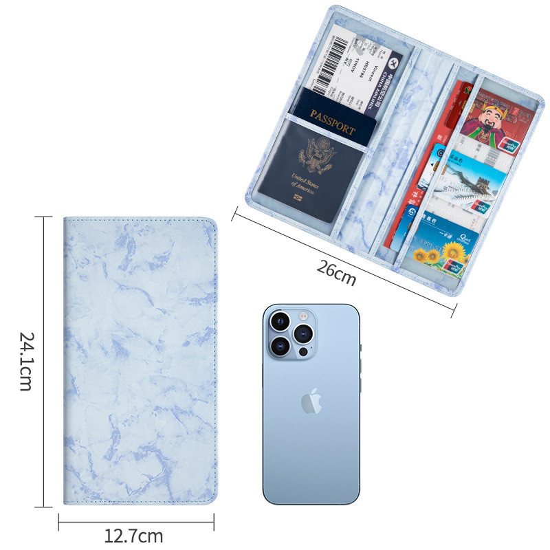 ซิปรูดบัตรป้องกันการโจรกรรม RFID พร้อมแพ็คเกจเอกสาร visa, ที่ใส่หนังสือเดินทางสําหรับเดินทางมัลติฟังก์ชั่นความจุขนาดใหญ่