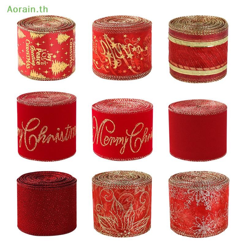 # แฟชั่นคริสต์มาส # ประมาณ2เมตรยาวริบบิ้นคริสต์มาสสีแดงสีเขียวจุดขอบสายริบบิ้นสุขสันต์วันคริสต์มาสผ้ากระสอบริบบิ้นงานฝีมือริบบิ้นสําหรับโบว์คริสต์มาส .