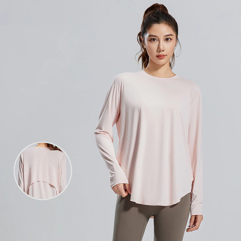 MVP Sport เสื้อยืดแขนยาว ผ้าไหมน้ำแข็ง โยคะ หลายสี thumbnail 4
