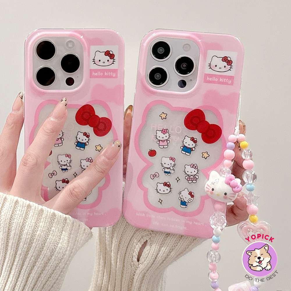 สําหรับiphone 16 16Pro 16Plus 16Pro Max 11 12 13 14Plus 15Pro XR XS Max 7 8Plusเคสโทรศัพท์น่ารักสีชมพูโบว์แมวเพื่อนสาวโซ่เชือกเชือกเส้นเล็กการ์ตูนฝาครอบโทรศัพท์ใหม่ปัจจุบันZBD