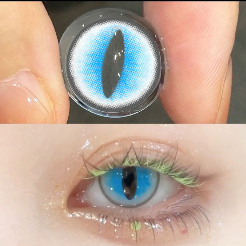 Graded 1 คู่อะนิเมะ Ragdoll คอสเพลย์คอนแทคเลนส์สี Cateye นักเรียน Softlens ฮาโลวีน