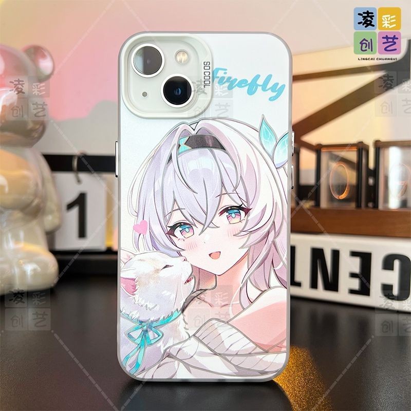 Lcc Honkai Star Rail Phone Case เคส TPU โปร่งใสพร้อมความคุ้มครองเต็มรูปแบบของเลนส์กล้อง Firefly IMD 