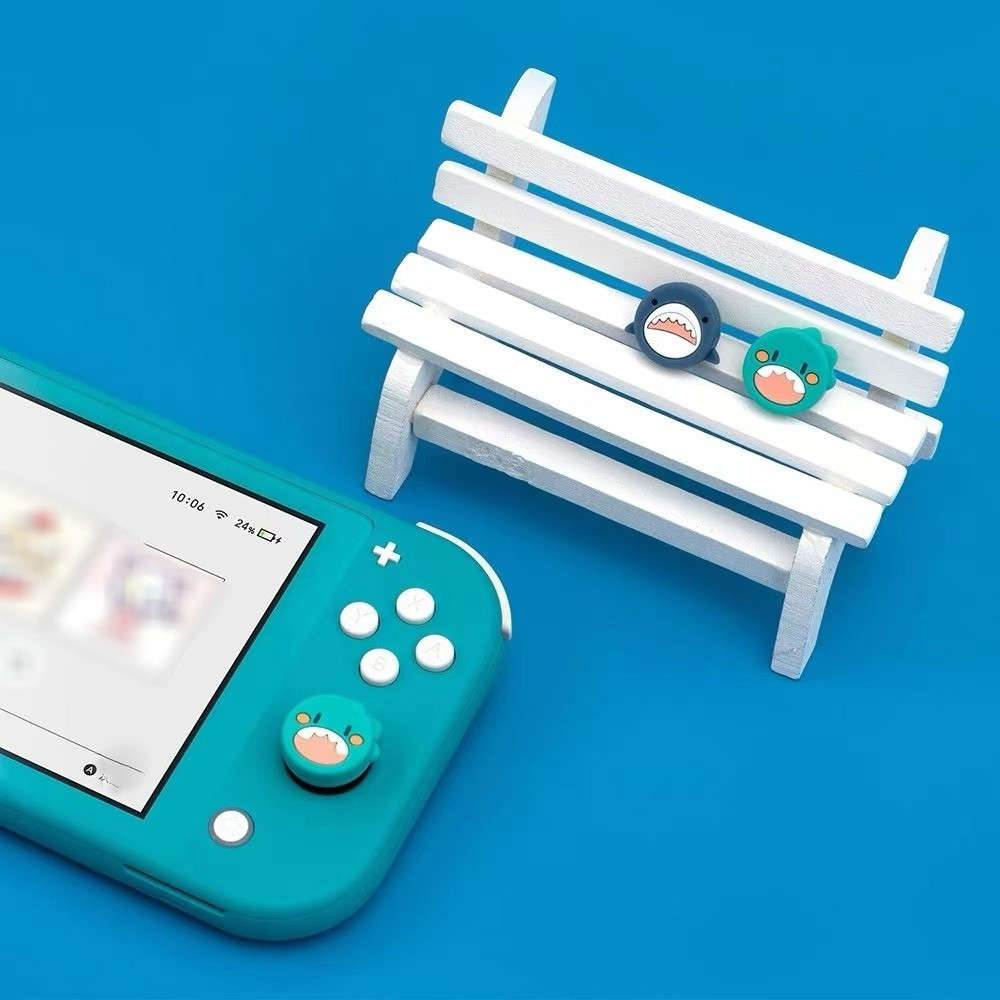 Shark Thumbstick Caps JoyCon Thumb Grip Caps สําหรับ Nintendo Switch & Switch Oled / Lite Controller ฝาครอบ NS จอยสติ๊กกรณี