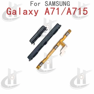 สําหรับ SAMSUNG Galaxy A71 A715 ปุ่มปรับระดับเสียงไฟ ปุ่มสายเคเบิล Flex ปุ่มเปิดขึ้นและลงด้านข้าง อะไหล่ทดแทน