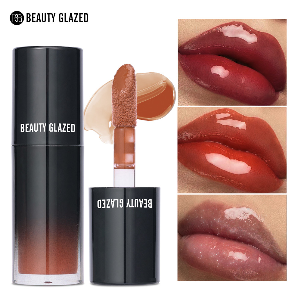 Beauty GLAZED Rare Bright Lustrous Lip Essence Shine Shimmer Lip Oil Moisturizing Plumping Lip Tint 