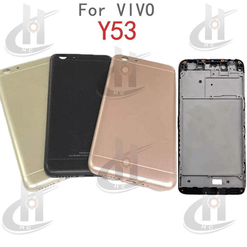 สําหรับ Vivo Y53 แบตเตอรี่ฝาหลัง Housing กรอบกลาง + ปุ่ม + กรอบ LCD ด้านหน้า