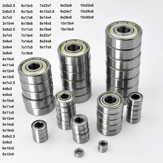 10 pcs แบริ่งขนาดเล็กเส้นผ่านศูนย์กลางภายใน 2/3/4/5/6/7/8 มม. 9 มม. 10 มม. 3x7x3 5x10x4 มม.แบริ่งขนาดเล็ก