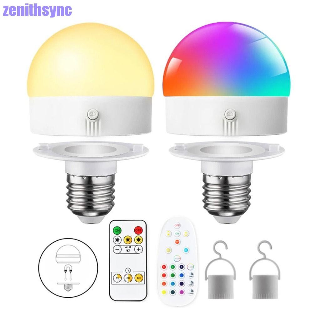Zenithsync หลอดไฟฉุกเฉิน, พร้อมรีโมท 5W RGB หลอดไฟ, Creative ที่ถอดออกได้ฐานแม่เหล็กจับเวลาเวทีหลอดไฟบาร์
