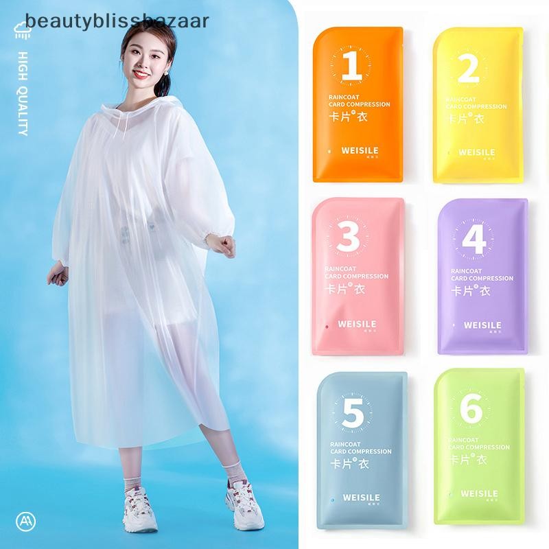 [beautyblissbazaar] เสื้อกันฝนหนาแบบพกพาเดินทางกลางแจ้งชุดกันฝนกันน้ําผู้หญิงและผู้ชายทิ้งตั้งแคมป์ฝนปกอุปกรณ์การเดินทาง [vn]
