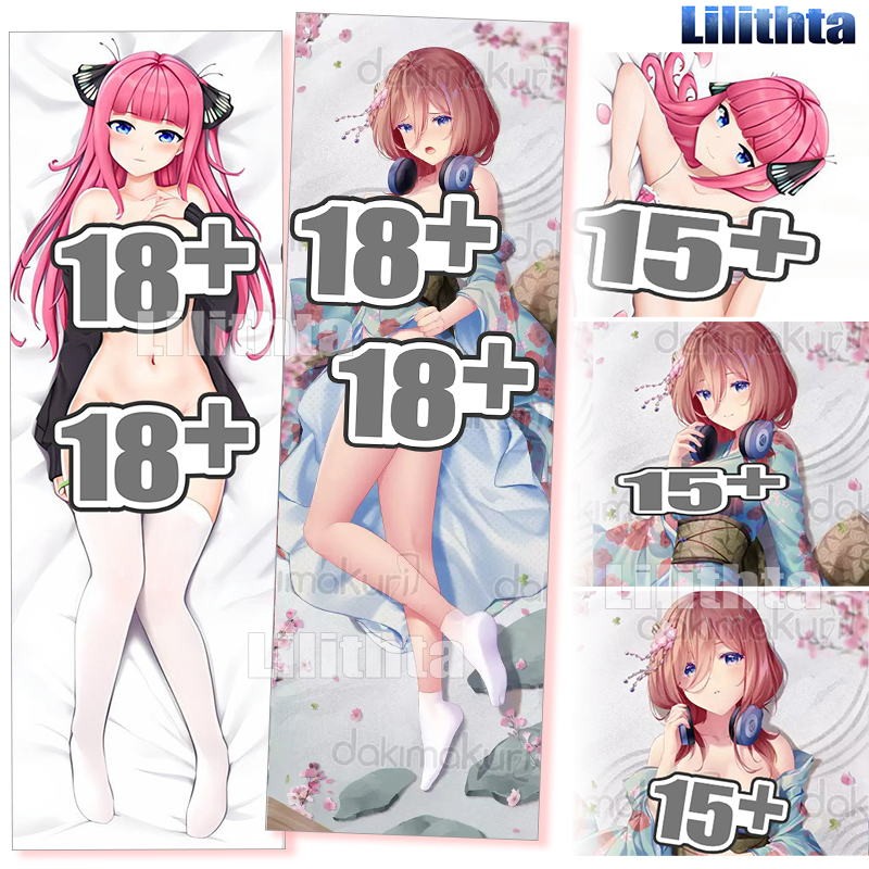 Dakimakura ปลอกหมอน Gotoubun ไม่มี hanayome Nakano Miku และ Nakano Nino 5-toubun เกมอะนิเมะตัวอักษร 