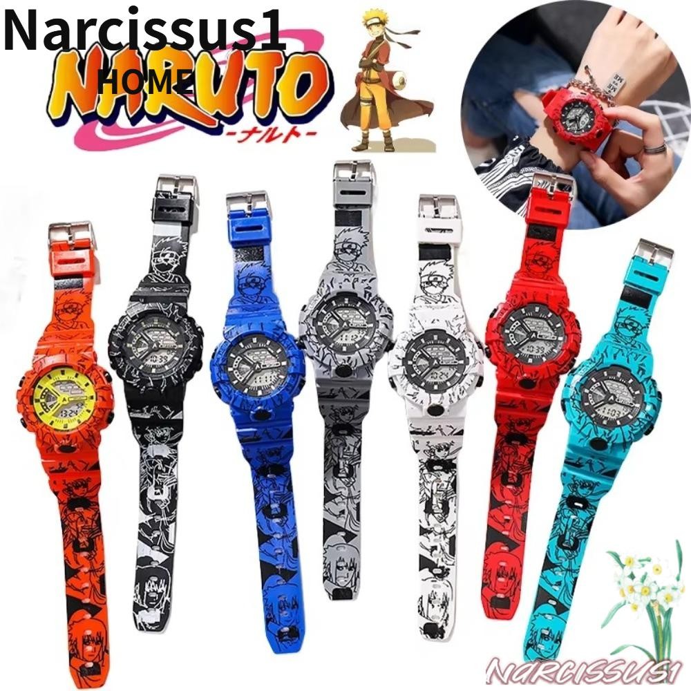 NARCISSUS Naruto Anime Watch, ปรับ Itachi Kakashi Naruto เด็กนาฬิกาข้อมือดิจิตอล,กันน้ําการ์ตูนเด็กน