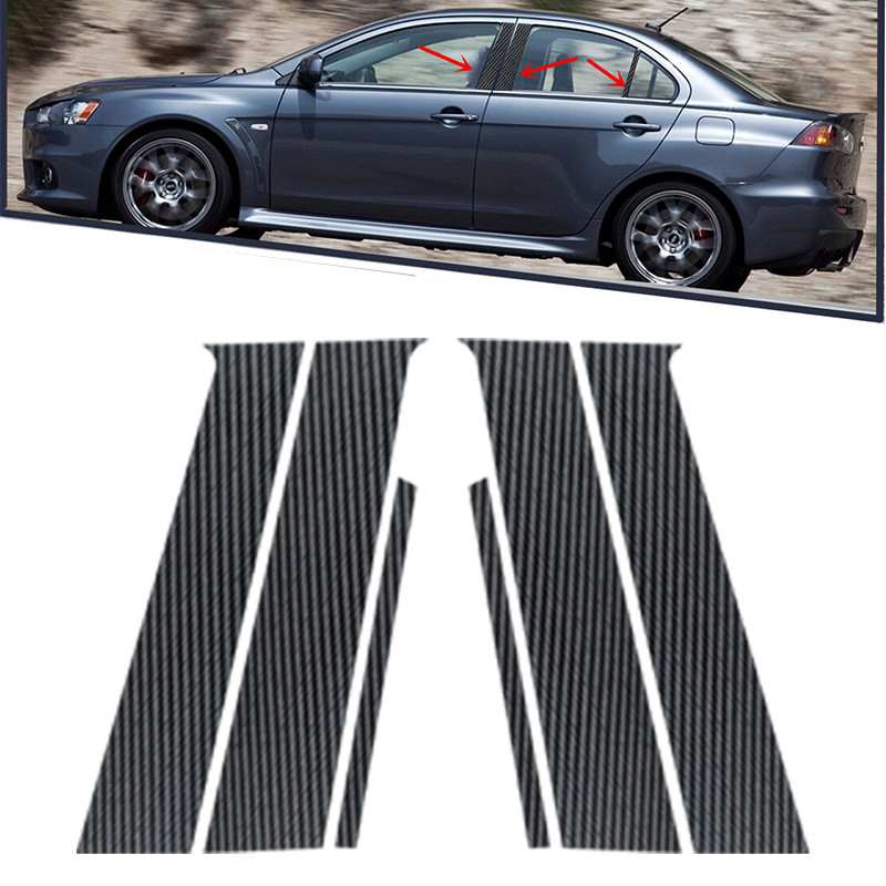 สําหรับ Mitsubishi Lancer Sedan EX 2008-2017 ประตูหน้าต่างคอลัมน์ศูนย์ BC เสาโพสต์สติกเกอร์ตกแต่งอัต