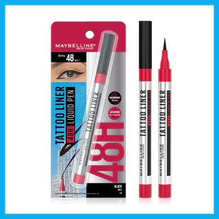 Maybelline New York Tattoo Liner 48H Liquid Pen Eyeliner 1g เมย์เบลลีน นิวยอร์ก แทททูไลเนอร์ 48 เอช เพน สีดำสนิท.