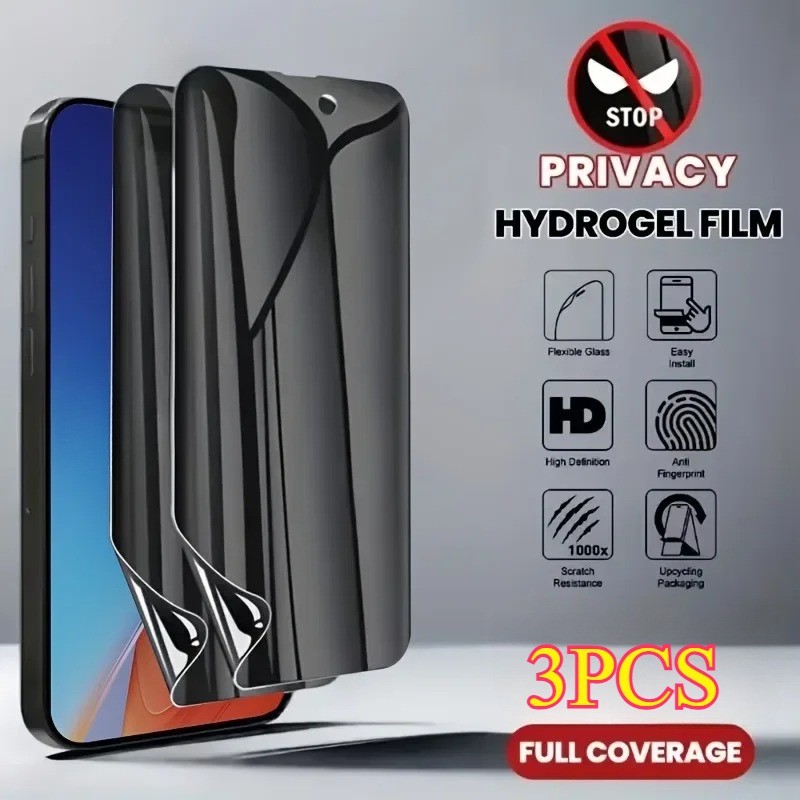 Hmd Vibe 3pcs HD Clear Anti Spy ความเป็นส่วนตัว Hydrogel ฟิล์มสําหรับ HMD Vibe Skyline Ridge Pulse P