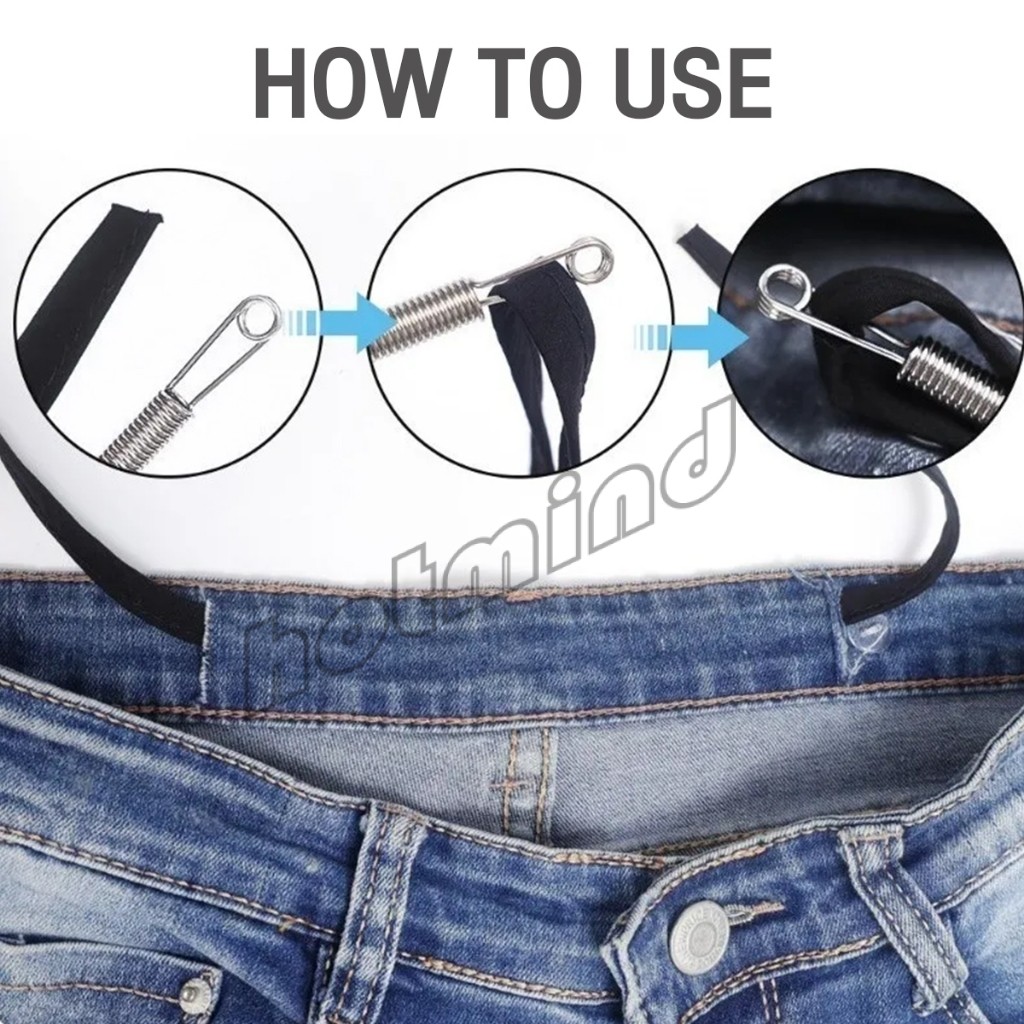 HD สปริงเข็มร้อยยางยืด เข็มร้อย  คลิปตะขอกลึงเชือก ดึงยางขอบกางเกง Rope Threading Tool - รูปที่ 6