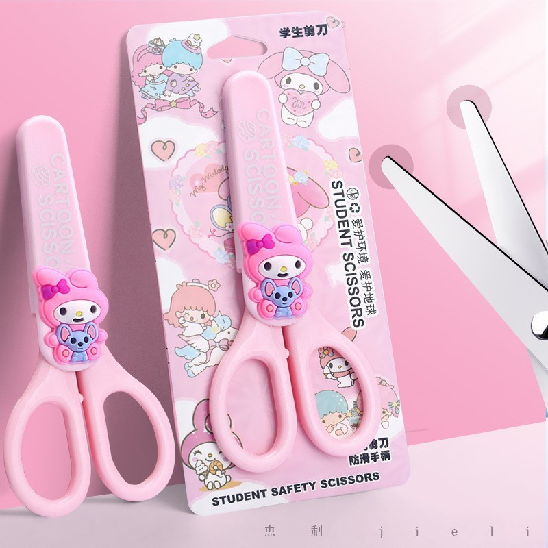 การ์ตูน Sanrio กรรไกรนักเรียนอนุบาล Handmade DIY กรรไกรหัวกลม ราคา ถูกที่สุด ดีลบีเคเค แกลเลอรีภาพที่ 8